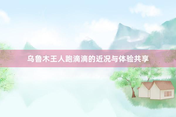 乌鲁木王人跑滴滴的近况与体验共享